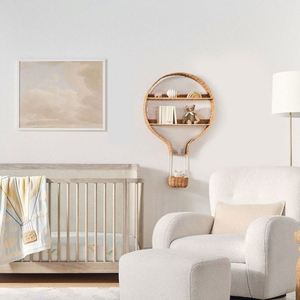Étagères Bohèmes Lune pour Mur, Lampe en Macramé, Panier Fait Main, Décoration Afrobohème, Objets Décoratifs, Décoration en Osier Haut de Gamme - Product Image 3