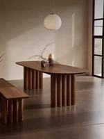 Ensemble de table et de chaises de salle à manger en bois massif, design nordique moderne, luxueux, écologique, durable, 8 places, meubles pour la maison