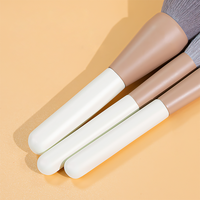 Ensemble de 11 pinceaux de maquillage crémeux, extra-grands, à poils doux, pour poudre, blush, maquillage des yeux, manche en bois, complet