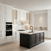 Shaker-Stil Massivholz Küchenschränke Modulare Küchenmöbel Maßgefertigte Größen Soft-Close-Scharniere Schränke ODM-Hersteller