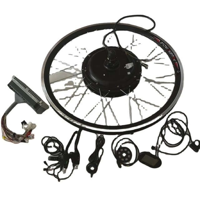 26-29" MTX Wheel 48/52V 2000W Brushless Non-gear Electric Bike Hub Motor Kit 40A Dual Hall Sine Wave Controller Lithium Battery