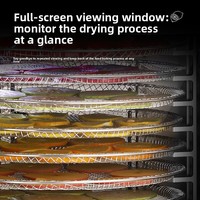 20-laags intelligente automatische fruitdroogmachine voor thuis en commercieel gebruik, met touchscreen en roterende functie voor fruit, groenten, vlees en voedsel.