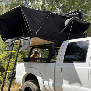 Tente de toit à ouverture rapide, pour 2 personnes, imperméable, pour voyages en plein air, tente de toit double couche, quatre saisons, en Oxford - Product Image 5