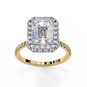 แหวนหมั้นเพชรทรงบริลเลียนต์ทองคำแท้ 18K สำหรับผู้หญิง เพชรเพาะเลี้ยงในห้องปฏิบัติการ รับรองโดย IGI ชุบโรเดียม เพชรหรูหรา VBR JEWELS - Product Image 1