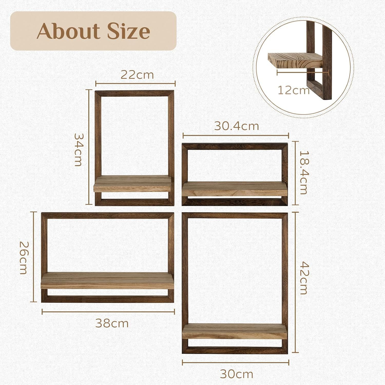 Brown four-piece set