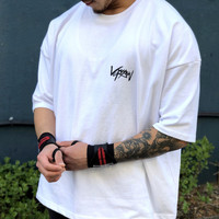 Vente en gros 100% coton tricoté surdimensionné T-shirt lourd personnalisé 3D pour mousse Logo hommes unisexe écologique respirant