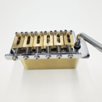 High End ST Electric Guitar Under Bridge Tension Plate Pure Copper Base Bridge Pegs for 6 String ST Style Electric Guitar