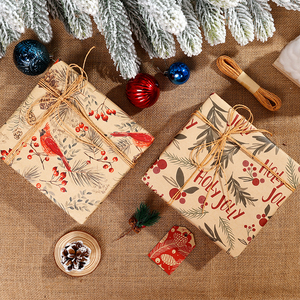 Wholesale <b>Christmas</b> Gift Wrapping <b>Paper</b> 43*300 cm Kraft <b>Paper</b> Wrapping <b>Paper</b> - Product Image 1