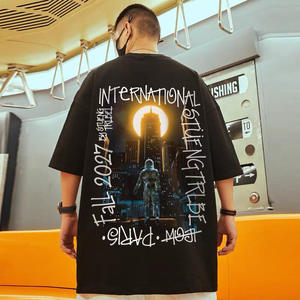 Camiseta masculina europeia e americana com estampa de imagem, camiseta estampada moderna para homens - Product Image 6