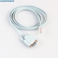 Cable Ethernet DB9 a RJ45, Cable de Red RJ45 a RS232, Cable de Consola de Interfaz de Red DB9 para Enrutador de Conmutador CISCO