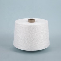 100% Recycled Polyester 30/32/40S Ring Spun Yarn Raw White Customize Count Knitting Weaving Sewing High Tenacity Super Soft
