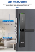 Nouvelles serrures de porte intelligentes numériques sans clé Bluetooth biométriques à code biométrique électronique Ttlock Wifi Tuya