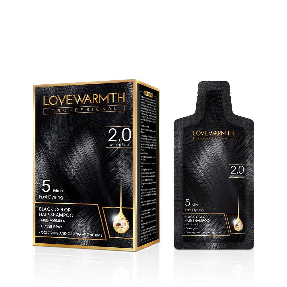 For man beard women hair argan oil 100% gray coverage 30ml shampoo color hair black