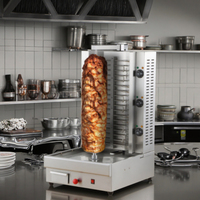 Machine commerciale de Shawarma d'acier inoxydable de restaurant avec la source d'énergie électrique inférieure de moteur en vente en Zambie