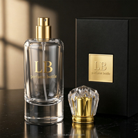 Flacon de parfum en verre cylindrique vide de 55 ml, bouchon décoratif multi-facettes, boîte cadeau magnétique personnalisée avec logo OEM, vente en gros