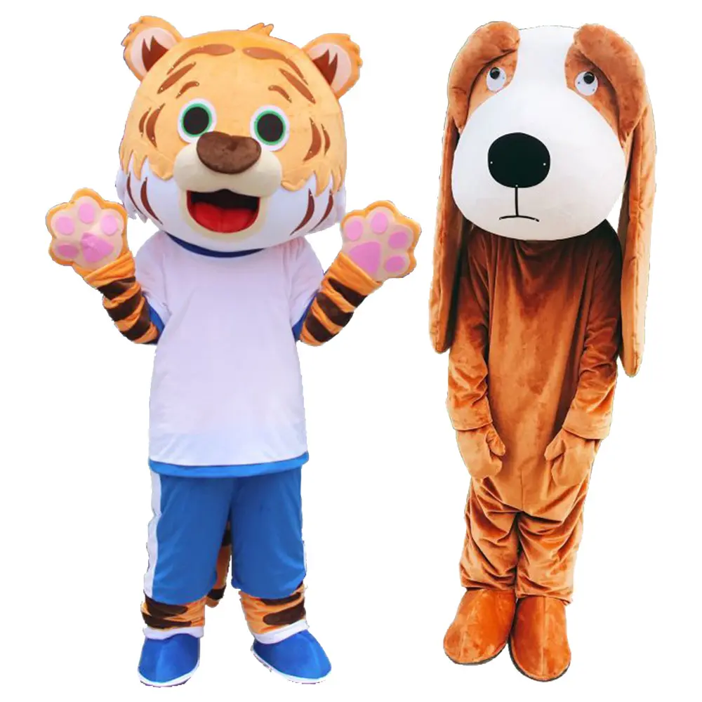 2022 Cartoon Cosplay Party Tiger Animal Mascot costumi personalizzati per mascotte di cani per adulti in vendita