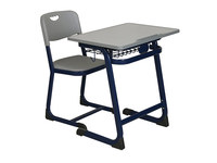 Ensemble de bureau et de chaise pour étudiants adultes personnalisés et fixes, bureau et chaise en métal pour une seule personne