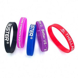 Bracelets en caoutchouc avec logo personnalisé, bracelets promotionnels, bracelet en silicone personnalisé - Product Image 4