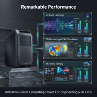 Estación de Trabajo de Alto Rendimiento HPEs Z8G4, CPU Dual Xeon Escalable, Lista para GPU RTX, Torre de Computación para IA y Aprendizaje Profundo