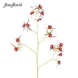 فونغ يان العنكبوت السحلية لمسة كرمة الأوركيد مع أوراق اصطناعية السيمبيديوم شنقا الزهور فالاينوبسيس - Product Image 2