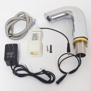 HY-180AD ก๊อกน้ำชุบโครเมี่ยมหลุมเดียวเซ็นเซอร์อัตโนมัติ, ก๊อกน้ำอ่างล้างหน้าโลหะผสมสังกะสีติดตั้ง - Product Image 3