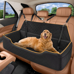 <b>Large</b> <b>Dog</b> Car Seat High Density Sponge Travel <b>Bed</b> Washable Cover and Safety Leashes <b>for</b> Medium <b>Large</b> <b>Dogs</b> - Product Image 1