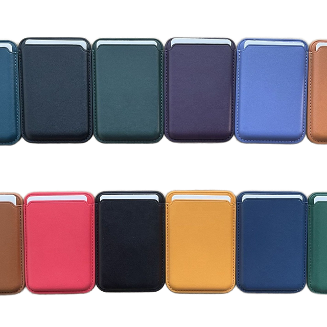 Original Genuine Premium Quality Leather Magnetic Card Wallet Holder Shockproof Design for Mobile Phone Cases