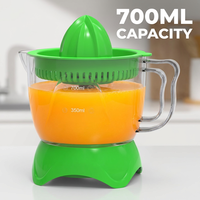Huishoudelijke 700ML Elektrische Citruspers 25W Tweezijdige Draaimechanisme Sinaasappel- en Citroenpers met Cones, Gemakkelijk te Reinigen