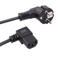 Kabel Daya Silikon Bersertifikasi VDE 16A Aman 1.8M dengan Steker EU Schuko ke IEC C13 untuk Komputer & Peralatan Rumah Tangga
