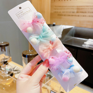 Small Size Tulle Bow Hair Clips Set Super Fairy Princess Barrettes Cute Mesh Decor Hair Pins For Girls Kids Hair Accessories - Product Image 6