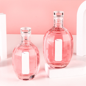 250ml 375ml 500ml Sello en forma de <span class=keywords><strong>Granada</strong></span> Licor de vino fresco Botellas de jugo de vidrio únicas con tapón - Product Image 2