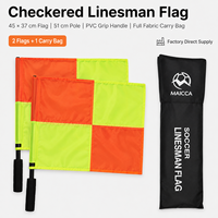 Drapeaux de juge de football haute visibilité pour arbitre de touche, portables, durables, imperméables, rotation à 360 degrés, pliables