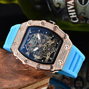 Montre à Quartz Homme en Alliage et Silicone, Modèle Star Barrel, Diamant Richar, Tendance et Personnalisée, Vente en Gros Transfrontalière - Product Image 1