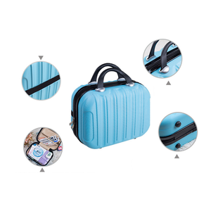 14/16 Inch <strong>Small</strong> Hand Plastic Makeup Bag Beauty case Makeup <strong>Suitcase</strong> for Travelling - Product Image 4