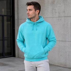 Sudadera con Capucha Turquesa para Mujer, con Cuello Alto y Cordones Ajustables, Corte Holgado, para Colecciones de Ropa Urbana y Deportiva - Product Image 4