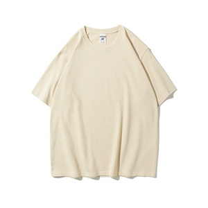 T-shirt personnalisé 280G en coton épais 100% OEM ODM, coupe oversize unisexe, col rond, manches courtes, vierge, avec logo - Product Image 3