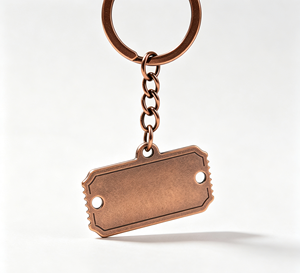 Llavero de Metal Color Cobre, Estilo Vintage, con Etiqueta de Boleto, Colgante de Estilo Antiguo para Regalo y Promoción - Product Image 3