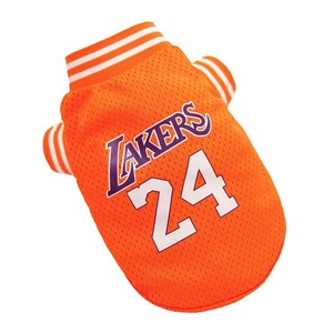 Camisetas de poliéster de los <span class=keywords><strong>Lakers</strong></span> para perros grandes y medianos, cómodas, transpirables, con estampado, para verano y primavera - Product Image 4