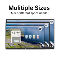 Tableau blanc interactif LED de qualité professionnelle de 85 pouces, tactile IR 20 points, cadre en alliage d'aluminium, intégration cloud pour les entreprises