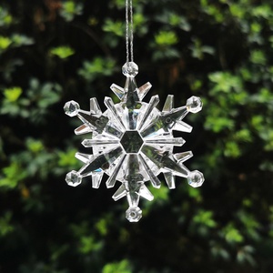 Pendentif flocon de neige en acrylique <span class=keywords><strong>transparent</strong></span>, décoration de sapin de Noël, arrangement de scène de mariage, flocon de neige - Product Image 2