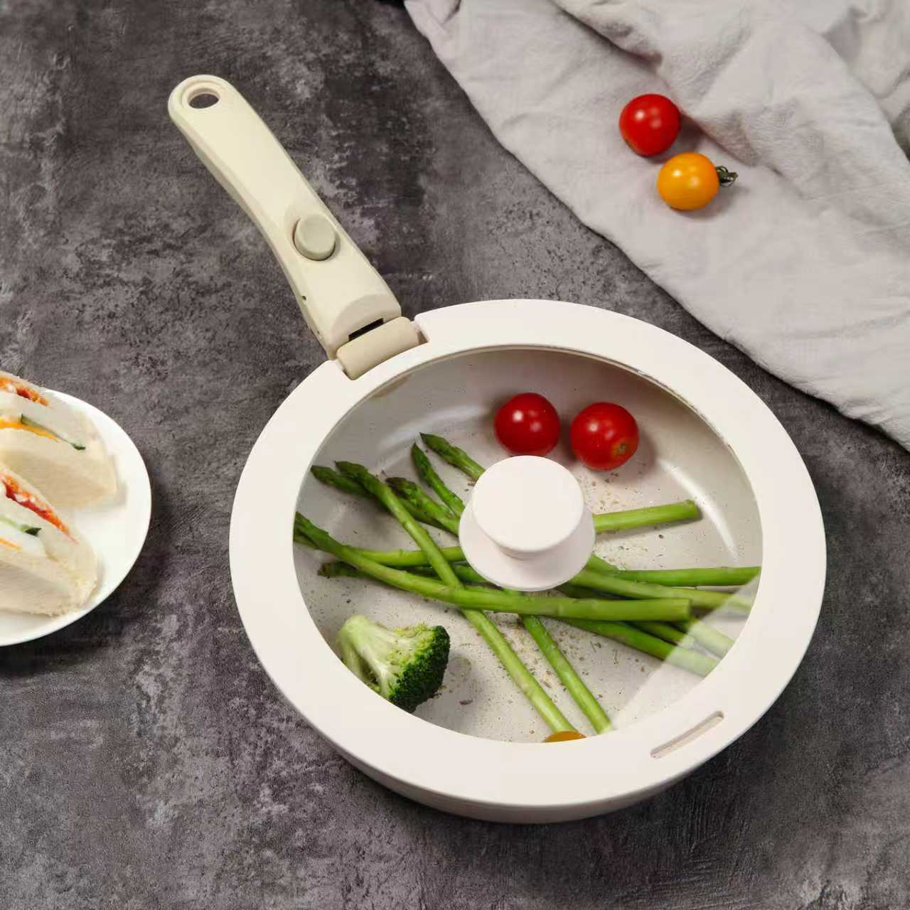 High Quality Luxury Full Set Household Kitchen Non-Stick Braising Soup Pot Removable Frying Pan Cover Medical Stone Pot Design · image 4