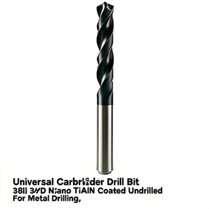 Broca universal de carburo 3xD con recubrimiento Nano TiAlN sin perforar para taladrar metal - Product Image 2