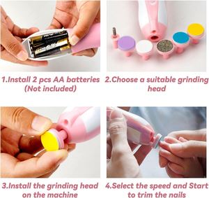 Coupe-ongles pour bébé avec logo personnalisé, lime à ongles électrique pour bébé, soin des ongles pour bébé, coupe-ongles pour nouveau-nés et tout-petits, kit de soin des ongles pour orteils et doigts - Product Image 5