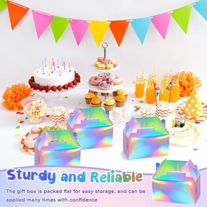 Custom Logo New Design Birthday Gift Packaging Holographic Paper Box <b>for</b> Parties and <b>Wedding</b> - Product Image 6
