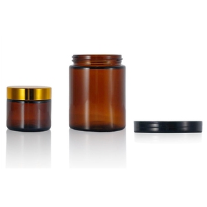 Pot en verre ambré 180ml 6oz 4oz 100ml à parois droites avec couvercles en plastique, récipient alimentaire, pot <span class=keywords><strong>de</strong></span> stockage pour <span class=keywords><strong>sel</strong></span> <span class=keywords><strong>de</strong></span> <span class=keywords><strong>mer</strong></span> et capsules <span class=keywords><strong>de</strong></span> vitamines - Product Image 4