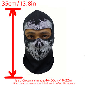 Passamontagna alla Moda con Motivo Ghost Call, Sciarpa per Ciclismo Outdoor, Sciarpa Antipolvere e Maschera Tutto in Uno, Copricapo Face Kini - Product Image 2