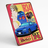 Insegna in Metallo Personalizzata Stile Vintage, Targa Auto Classica di Alta Qualità, Decorazione Murale per Bar, Casa, Garage, Poster in Metallo Verniciato UV