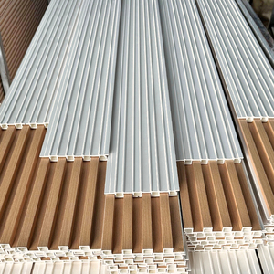 Tấm ốp tường <span class=keywords><strong>WPC</strong></span> thay thế gỗ, tấm trang trí nội thất rỗng, tấm ốp tường composite gỗ nhựa dạng sóng - Product Image 6