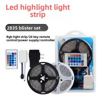 Bande lumineuse LED 2835 RGB haute luminosité néon flexible télécommandée bandes lumineuses intelligentes décoratives irisées