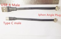 Kabel USB Type-C Pengisian Daya PD 20W Ultra Tipis OEM ODM, Profil Rendah, Kabel Mikro Sudut Kanan, Anyaman, untuk Komputer, Dropshipping